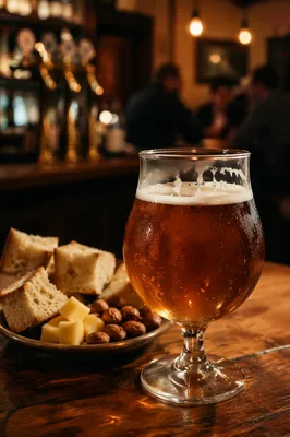 Amber Craft Beer with Rustic Pub Pairing