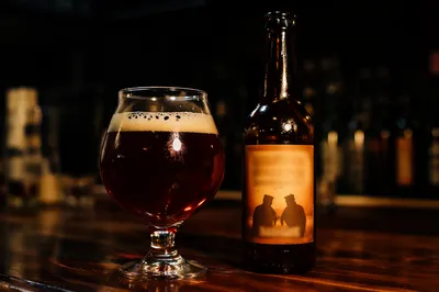 Amber Craft Beer on Moody Pub Bar