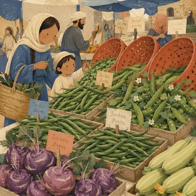 Fresh Organic Farmers Market Produce Stall