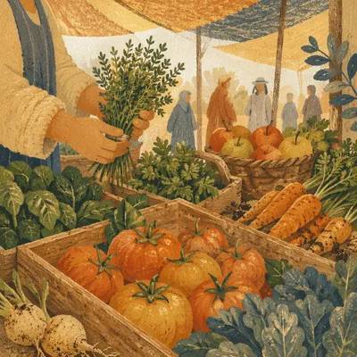 Fresh Organic Produce at Sunrise Market