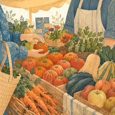 Rustic Farmers Market Organic Harvest