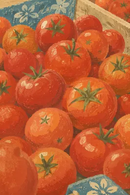 Fresh Organic Tomatoes at Farmers Market