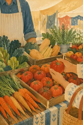 Rustic Farmers Market Organic Harvest Produce