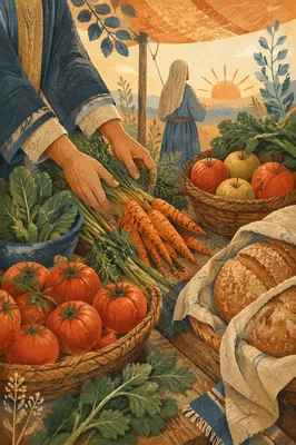Morning Farmers Market Organic Produce Display