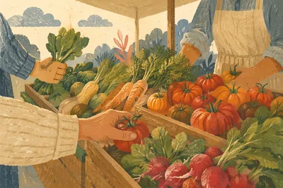 Fresh Organic Produce at Morning Farmers Market
