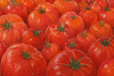 Fresh Organic Tomatoes at Farmers Market