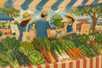 Fresh Organic Produce at Community Farmers Market