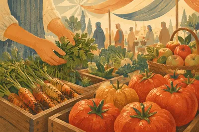 Fresh Organic Produce at Sunrise Market