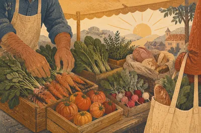 Fresh Organic Produce at Sunrise Market