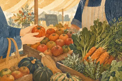 Rustic Farmers Market Organic Harvest