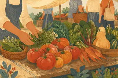 Fresh Organic Produce at Morning Farmers Market