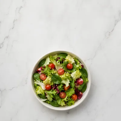 Fresh Healthy Salad Bowl Overhead