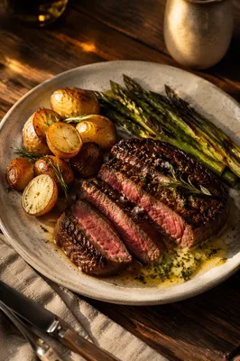 Rustic Grilled Steak Dinner with Herbs