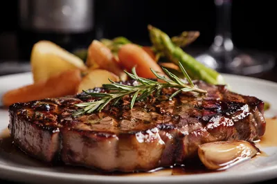 Upscale Grilled Steak Dinner with Rosemary