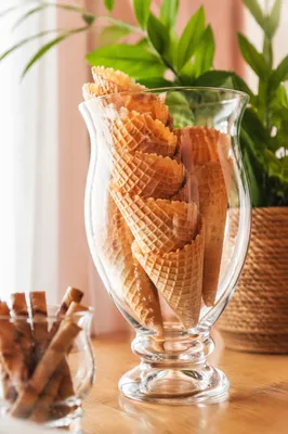 Golden Waffle Cones in Summer Light