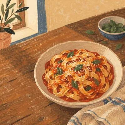Rustic Italian Pasta with Tomato Basil
