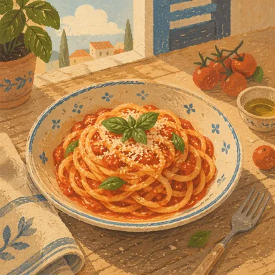 Rustic Italian Pasta with Tomato Basil