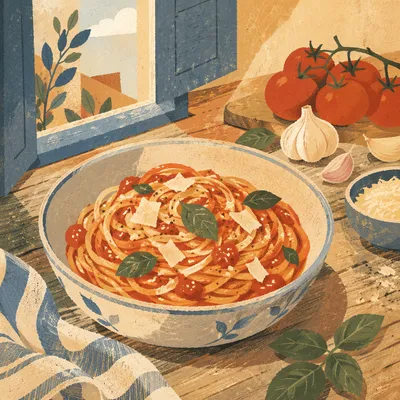 Rustic Italian Pasta with Tomato Basil