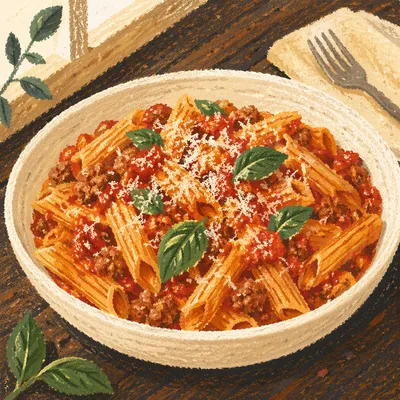 Rustic Italian Penne with Tomato Basil