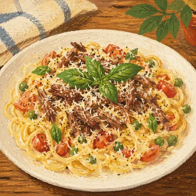 Rustic Italian Pasta with Tomato Basil