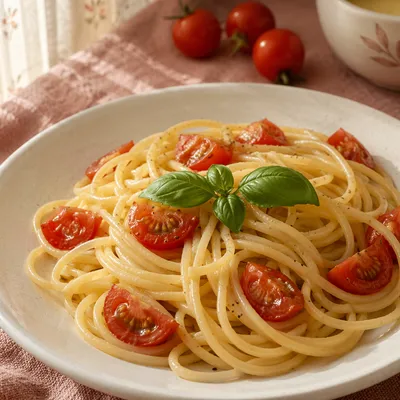 Rustic Italian Pasta with Tomato and Basil