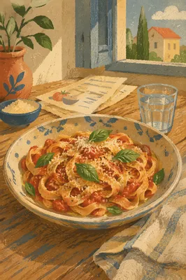Rustic Italian Pasta with Tomato Basil