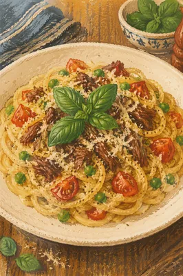 Rustic Italian Pasta with Tomato Basil