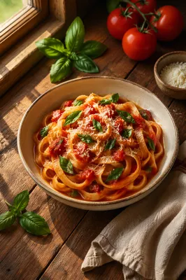 Rustic Tomato Basil Pasta Bowl