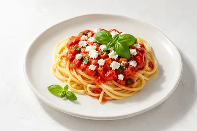 Fresh Spaghetti With Tomato Basil Sauce