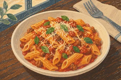 Rustic Italian Penne with Tomato Basil