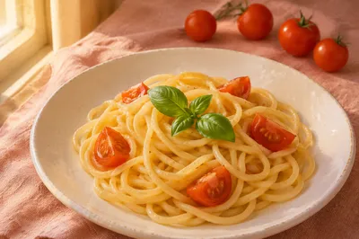 Homemade Italian Pasta with Tomato Basil