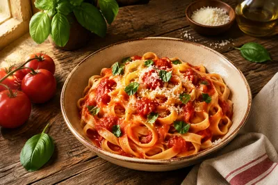 Rustic Tomato Basil Pasta Bowl