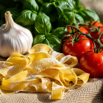 Rustic Italian Pasta With Tomato and Basil