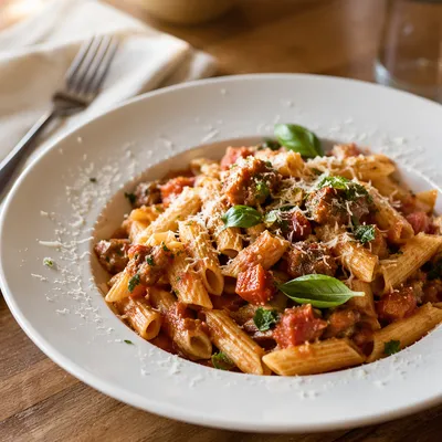 Rustic Italian Penne with Tomato Basil