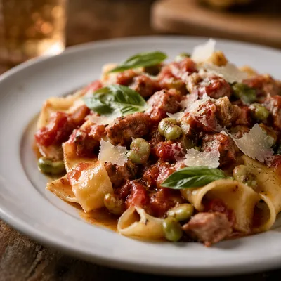 Rustic Italian Pasta with Tomato Basil