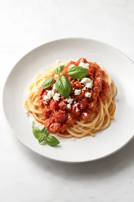 Fresh Spaghetti with Tomato Basil Sauce