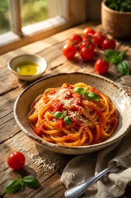 Rustic Italian Pasta with Tomato and Basil