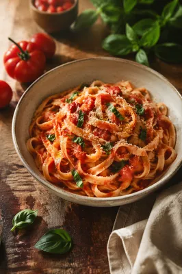 Rustic Italian Pasta with Tomato Basil