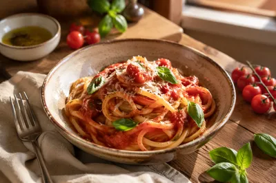 Rustic Italian Pasta with Tomato Basil
