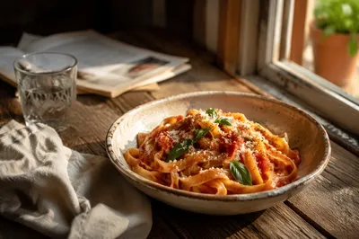 Rustic Italian Pasta with Tomato Basil