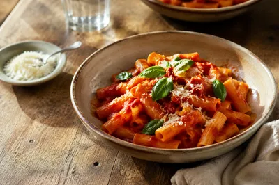 Rustic Italian Pasta with Tomato Basil