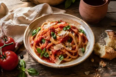 Rustic Italian Pasta with Tomato Basil