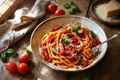 Rustic Italian Pasta with Tomato Basil