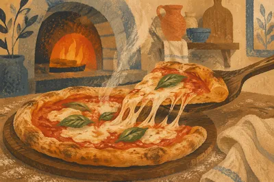 Rustic Cheese Pull Pizza by Oven