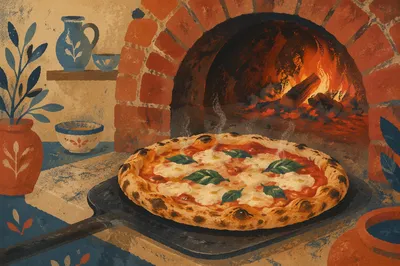 Fresh Neapolitan Pizza from Brick Oven