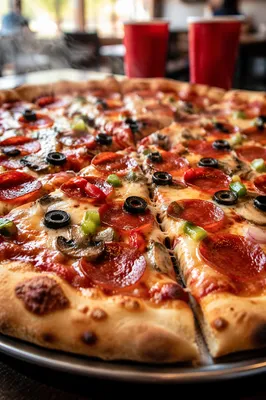 Fresh Pepperoni Pizza with Melted Cheese