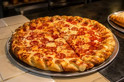 Fresh Pepperoni Pizza with Golden Stuffed Crust