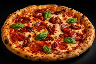 Fresh Pepperoni Pizza with Melted Mozzarella
