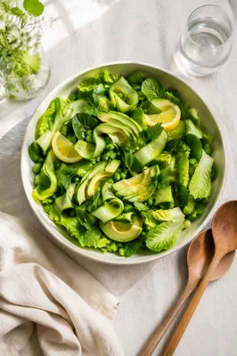 Healthy Green Salad with Morning Light