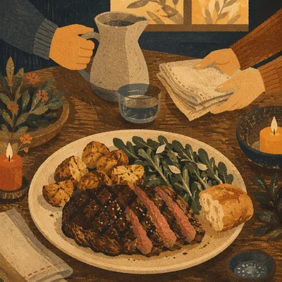 Grilled Steak Fellowship Dinner Plate